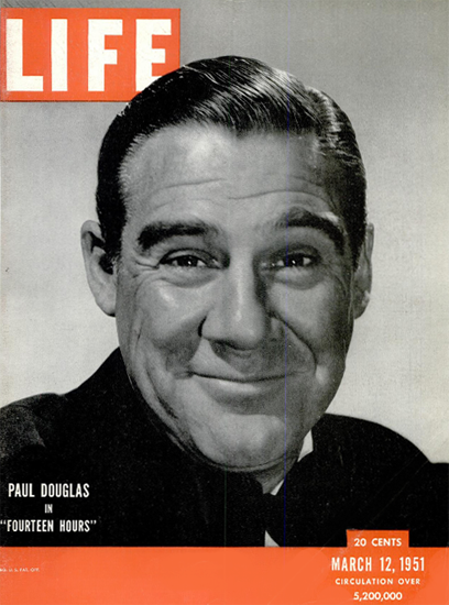 Paul Douglas in Fourteen Hours 12 Mar 1951 Copyright Life Magazine | Life Magazine BW Photo Covers 1936-1970