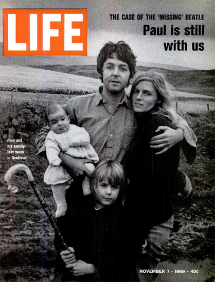 Paul McCartney The Missing Beatle 7 Nov 1969 Copyright Life Magazine | Life Magazine BW Photo Covers 1936-1970