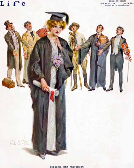 Paul Stahr Life Humor Magazine 1915-06-24 Copyright | Life Magazine Graphic Art Covers 1891-1936