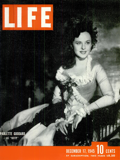 Paulette Goddard 17 Dec 1945 Copyright Life Magazine | Life Magazine BW Photo Covers 1936-1970