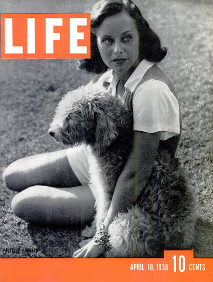 Paulette Goddard 18 Apr 1938 Copyright Life Magazine | Life Magazine BW Photo Covers 1936-1970