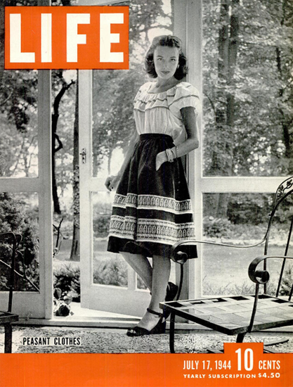 Peasant Clothes 17 Jul 1944 Copyright Life Magazine | Life Magazine BW Photo Covers 1936-1970