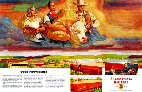 Pennsylvania Railroad Good Providers 1946 | Vintage Travel Posters 1891-1970