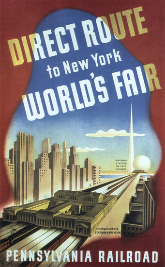 Pennsylvania Railroad New York Worlds Fair 1939 | Vintage Travel Posters 1891-1970