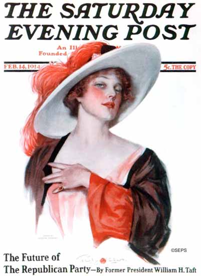 Penrhyn Stanlaws Cover Artist Saturday Evening Post 1914_02_14 | The Saturday Evening Post Graphic Art Covers 1892-1930