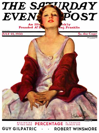 Penrhyn Stanlaws Cover Artist Saturday Evening Post 1933_07_22 | The Saturday Evening Post Graphic Art Covers 1931-1969