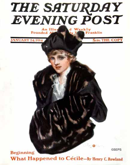 Penrhyn Stanlaws Saturday Evening Post 1914_01_24 | The Saturday Evening Post Graphic Art Covers 1892-1930