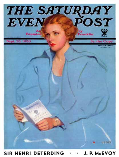 Penrhyn Stanlaws Saturday Evening Post 1933_09_23 Sex Appeal | Sex Appeal Vintage Ads and Covers 1891-1970