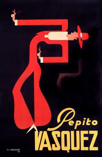 Pepito Vasquez Dancer Madrazo | Vintage Ad and Cover Art 1891-1970