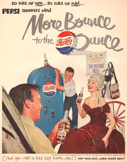 Pepsi-Cola Bounce Of Ounce Queens Taste 1951 | Vintage Ad and Cover Art 1891-1970