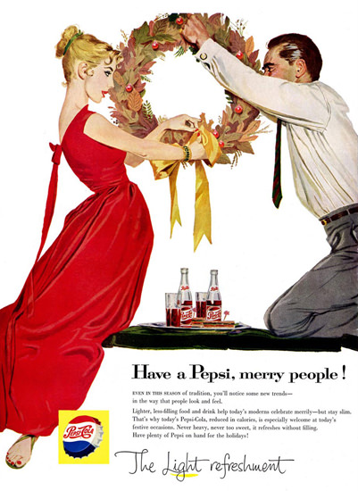 Pepsi-Cola Merry People Pepsi 1957 | Vintage Ad and Cover Art 1891-1970