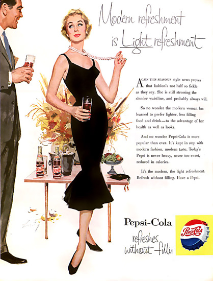 Pepsi-Cola Pearl Necklace Pepsi 1959 | Sex Appeal Vintage Ads and Covers 1891-1970