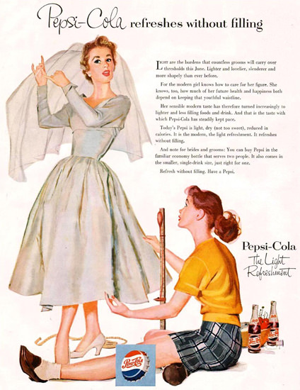 Pepsi-Cola Wedding Gown Girls 1954 | Vintage Ad and Cover Art 1891-1970