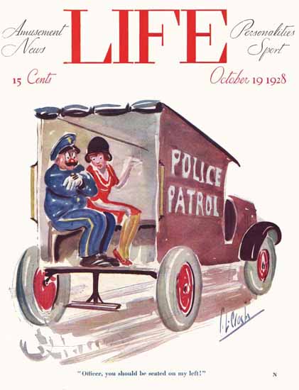 Percy L Crosby Life Humor Magazine 1928-10-19 Copyright | Life Magazine Graphic Art Covers 1891-1936