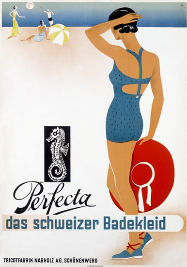 Perfecta Das Schweizer Badekleid Nabholz | Sex Appeal Vintage Ads and Covers 1891-1970