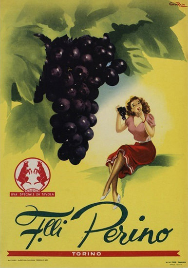 Perino Grapes Torino Italia Italy | Sex Appeal Vintage Ads and Covers 1891-1970