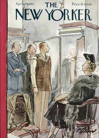 Perry Barlow The New Yorker 1942_04_18 Copyright | The New Yorker Graphic Art Covers 1925-1945