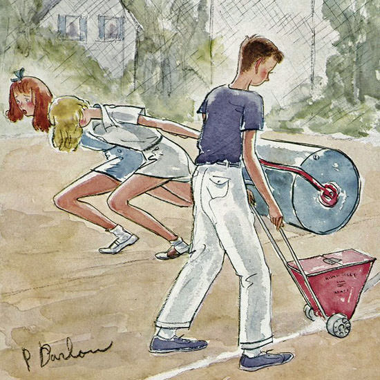 Perry Barlow The New Yorker 1943_06_19 Copyright crop | Best of Vintage Cover Art 1900-1970