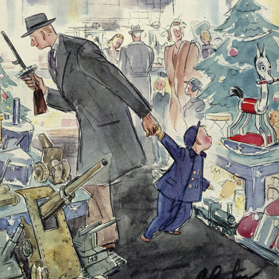 Perry Barlow The New Yorker 1943_12_18 Copyright crop | Best of 1940s Ad and Cover Art