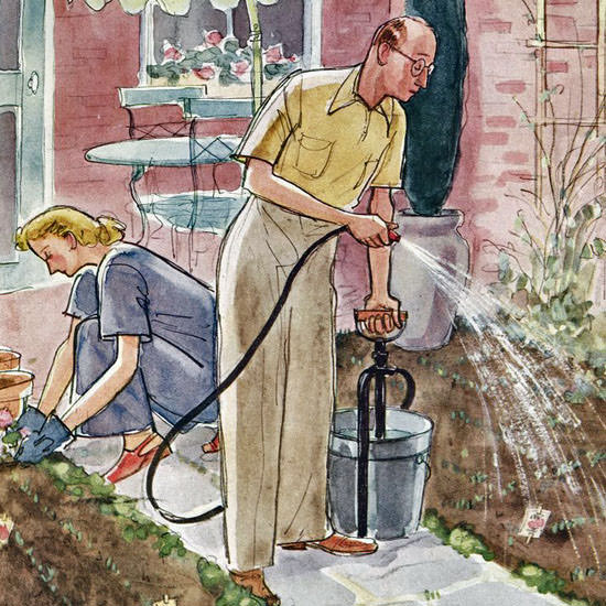 Perry Barlow The New Yorker 1944_05_13 Copyright crop | Best of 1940s Ad and Cover Art