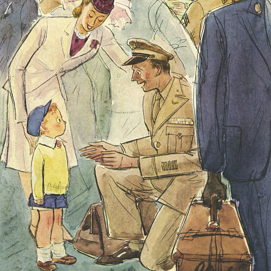 Perry Barlow The New Yorker 1945_09_29 Copyright crop | Best of Vintage Cover Art 1900-1970