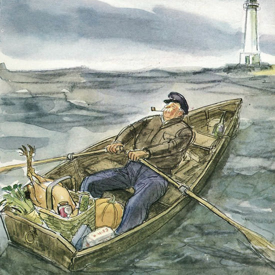 Perry Barlow The New Yorker 1946_11_30 Copyright crop | Best of Vintage Cover Art 1900-1970