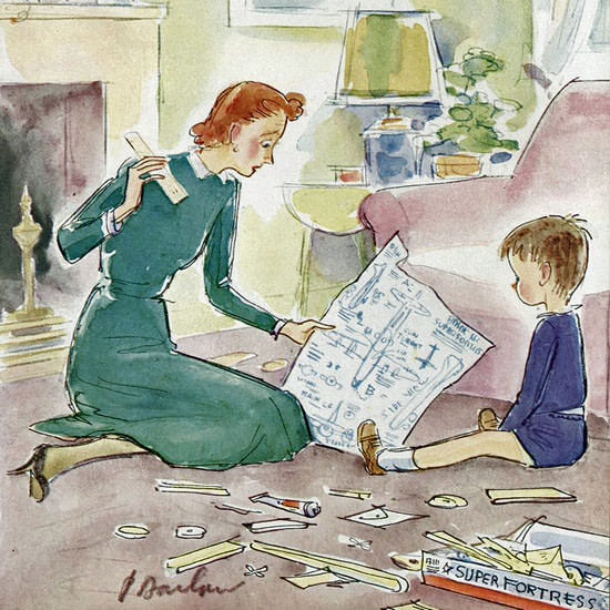 Perry Barlow The New Yorker 1949_03_12 Copyright crop | Best of 1940s Ad and Cover Art