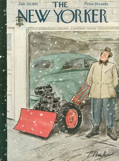 Perry Barlow The New Yorker 1951_01_20 Copyright | The New Yorker Graphic Art Covers 1946-1970