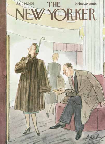 Perry Barlow The New Yorker 1952_01_26 Copyright | The New Yorker Graphic Art Covers 1946-1970