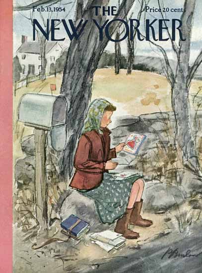 Perry Barlow The New Yorker 1954_02_13 Copyright | The New Yorker Graphic Art Covers 1946-1970