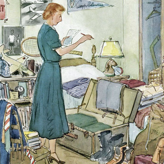 Perry Barlow The New Yorker 1955_09_10 Copyright crop | Best of 1950s Ad and Cover Art