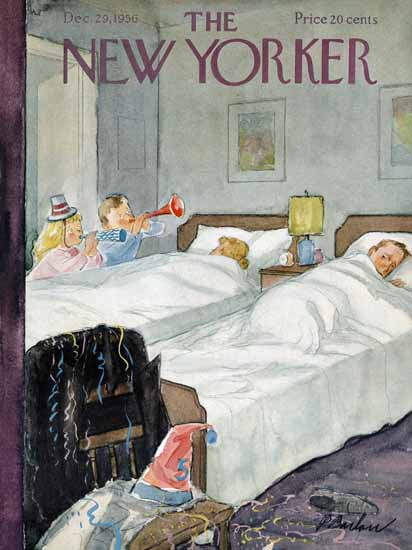 Perry Barlow The New Yorker 1956_12_29 Copyright | The New Yorker Graphic Art Covers 1946-1970