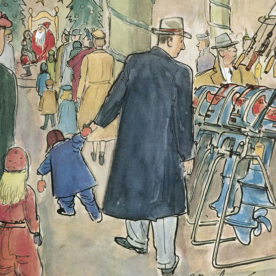 Perry Barlow The New Yorker 1957_12_07 Copyright crop | Best of Vintage Cover Art 1900-1970