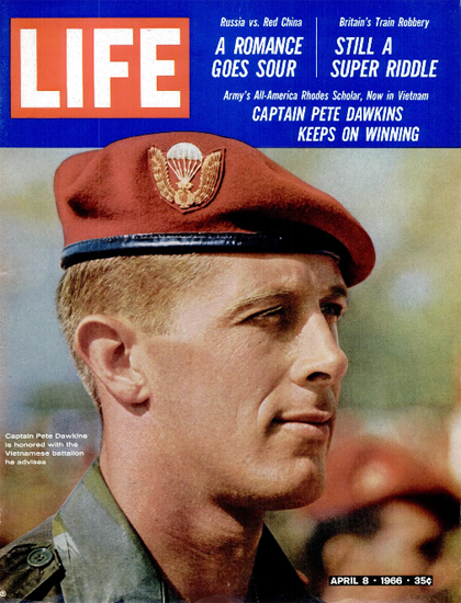 Pete Dawkins advises Vietnam Bat 8 Apr 1966 Copyright Life Magazine | Life Magazine Color Photo Covers 1937-1970