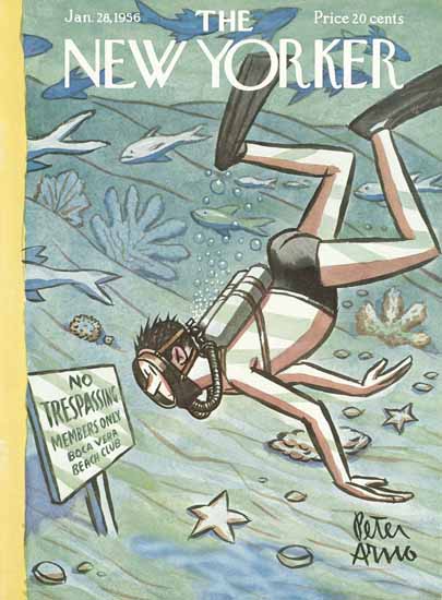 Peter Arno The New Yorker 1956_01_28 Copyright | The New Yorker Graphic Art Covers 1946-1970