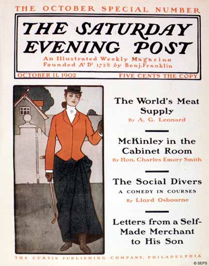 Peter Fountain Saturday Evening Post Cover 1902_10_11 | The Saturday Evening Post Graphic Art Covers 1892-1930