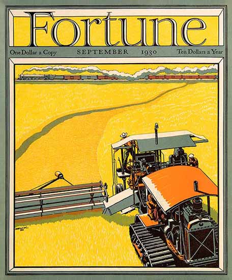 Peter Helck Fortune Magazine September 1930 Copyright | Fortune Magazine Graphic Art Covers 1930-1959