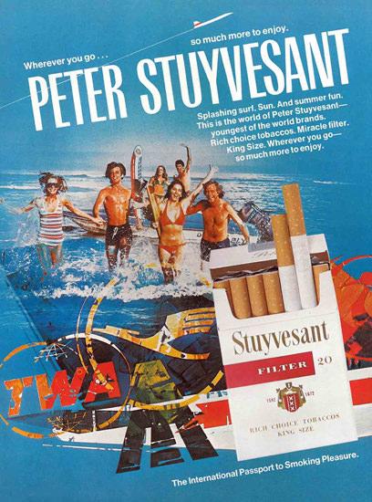 Peter Stuyvesant Wherever You Go Lufthansa | Vintage Ad and Cover Art 1891-1970