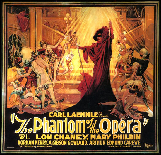 Phantom Of The Opera Lon Chaney Mary Philbin | Vintage Ad and Cover Art 1891-1970