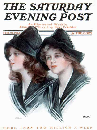 Philip Boileau Cover Artist Saturday Evening Post 1914_02_21 | The Saturday Evening Post Graphic Art Covers 1892-1930