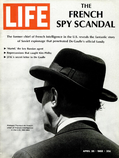 Philippe Thyraud de Vosjoli Martel 26 Apr 1968 Copyright Life Magazine | Life Magazine BW Photo Covers 1936-1970