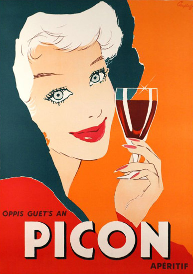 Picon Aperitif Oeppis Guets 1959 | Sex Appeal Vintage Ads and Covers 1891-1970