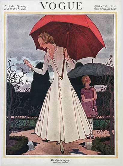 Pierre Brissaud Vogue Cover 1922-04-01 Copyright | Vogue Magazine Graphic Art Covers 1902-1958