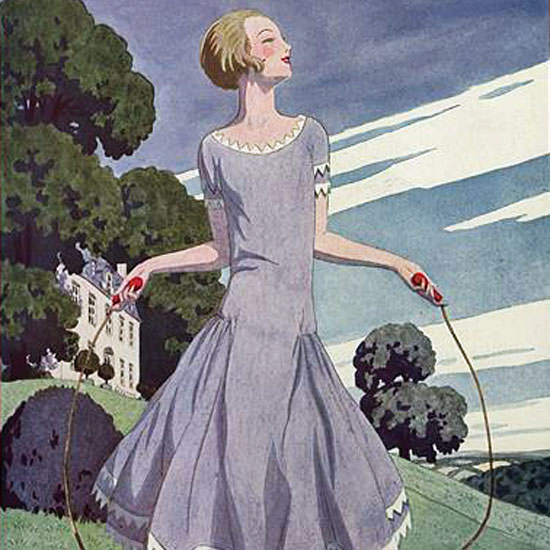 Pierre Brissaud Vogue Cover 1925-05-15 Copyright crop | Best of Vintage Cover Art 1900-1970