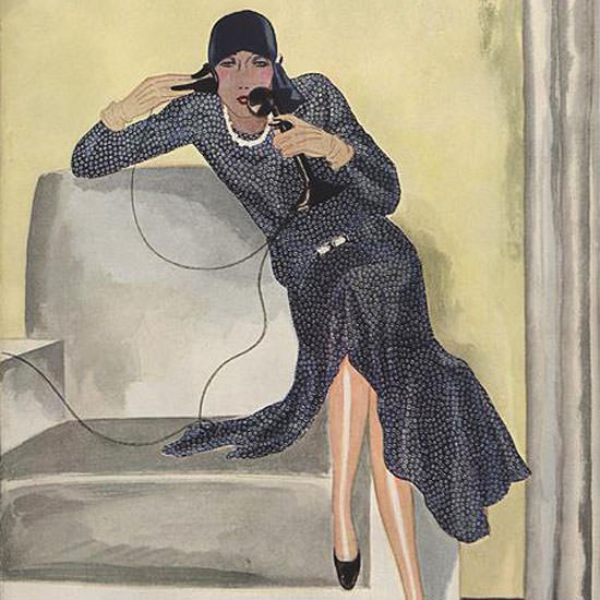 Pierre Mourgue Vogue Cover 1929-04-27 Copyright crop | Best of Vintage Cover Art 1900-1970