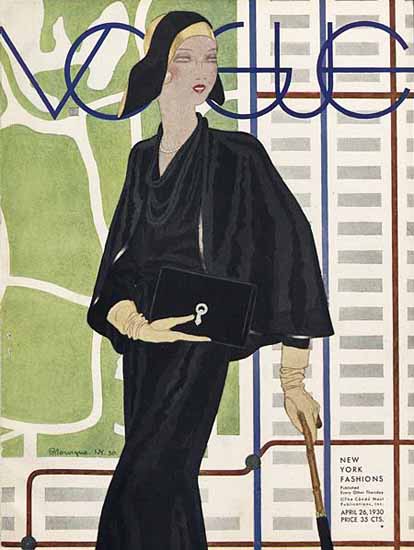 Pierre Mourgue Vogue Cover 1930-04-26 Copyright | Vogue Magazine Graphic Art Covers 1902-1958