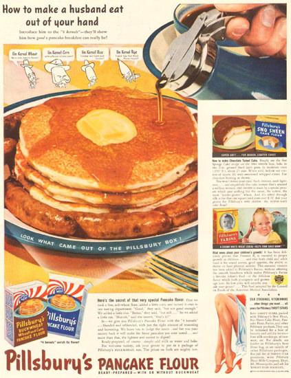 Pillsbury Pancake Flour 1941 | Vintage Ad and Cover Art 1891-1970