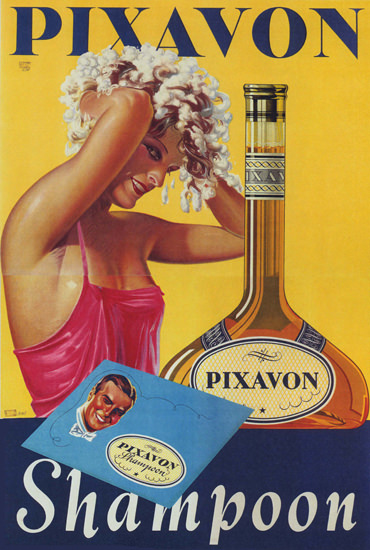 Pixavon Shampoon Austria Shampoo Girl | Sex Appeal Vintage Ads and Covers 1891-1970