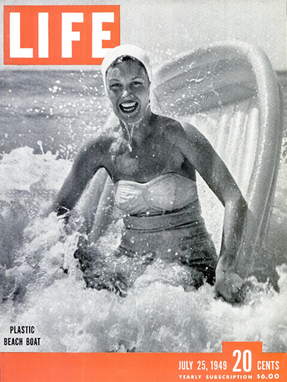 Plastic Beach Boat 25 Jul 1949 Copyright Life Magazine | Life Magazine BW Photo Covers 1936-1970