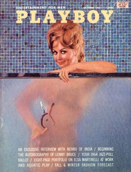 Teddi Smith Playboy Cover Copyright 1963 Aquatic Play | Sex Appeal Vintage Ads and Covers 1891-1970